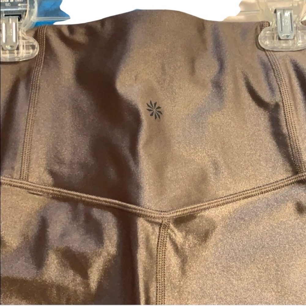 Athleta Elation Shine Tight size Medium Coffee Shine Leggings Athletic - Picture 5 of 6